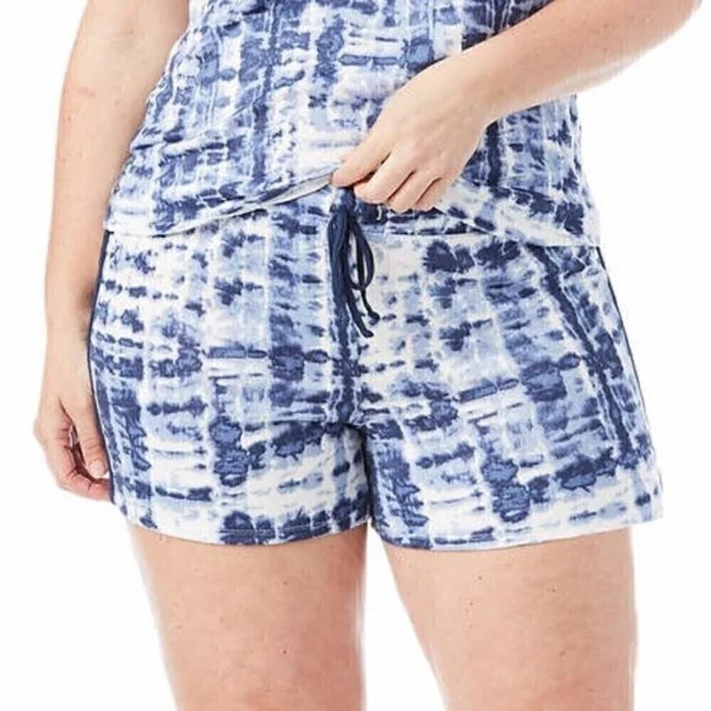 Lucky Brand Women's 4 piece PJ Set Blue Soft Knit XS NWT